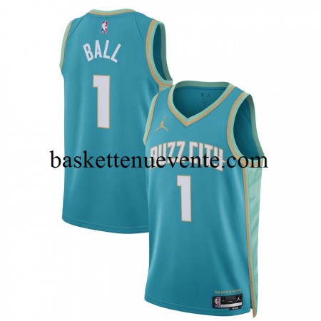 Maillot Basket Charlotte Hornets LaMelo Ball 1 Jordan 2023-2024 City Edition Bleu Swingman - Homme